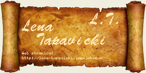 Lena Tapavički vizit kartica